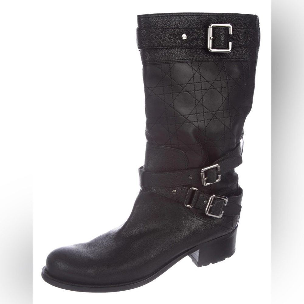 Stunning CHRISTIAN DIOR leather moto boots 🖤😍 - Picture 8 of 10